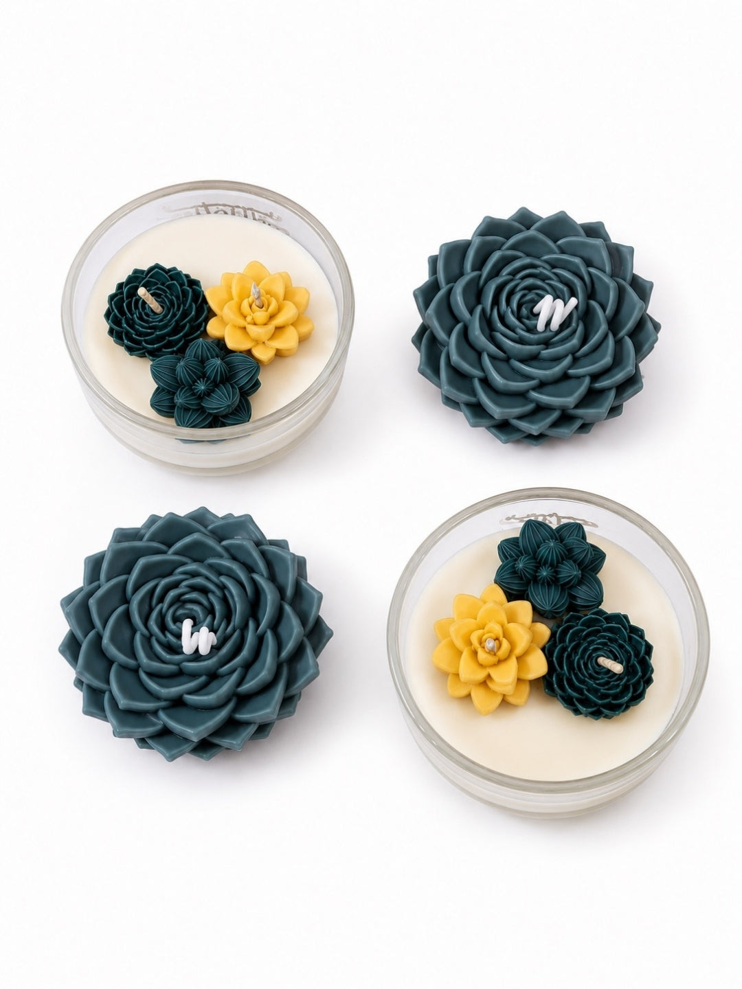 Dessert Garden Scented Candle Gift Box | White Tea | Coconut Wax | Set of 4