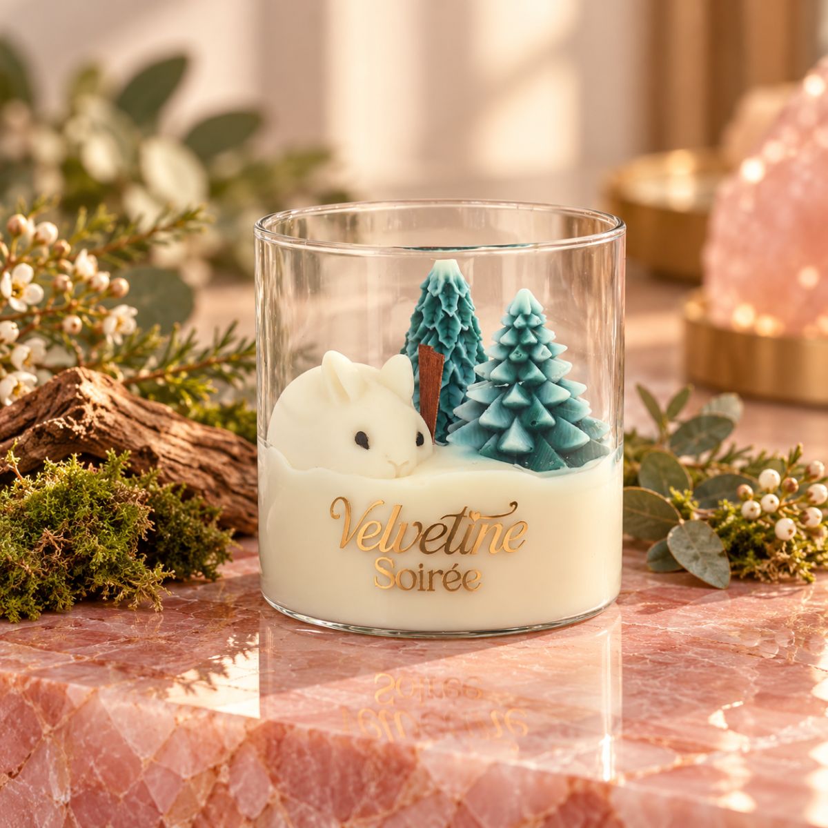 Velvetine Soirée Earthy Woody Scented Candle