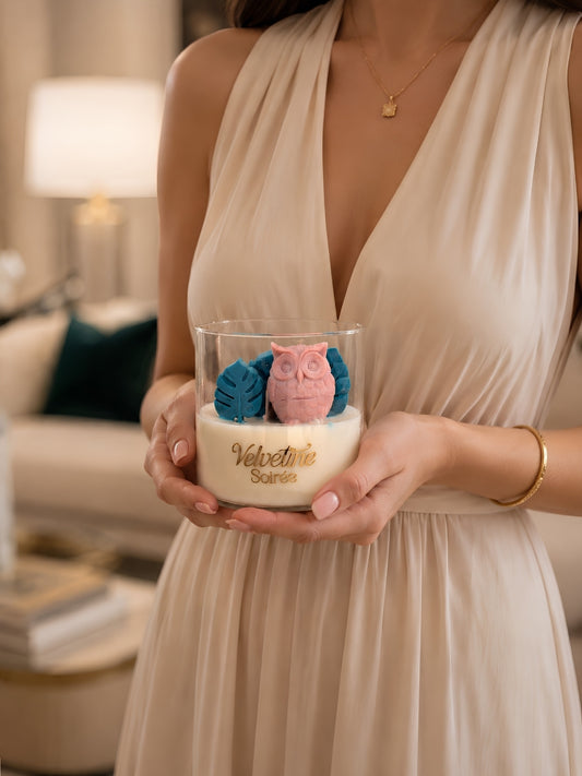 Vibe Coded Scented Candle | Cherry Rose & Vanilla  Scent | 340g | S-Shaped Wooden Wick