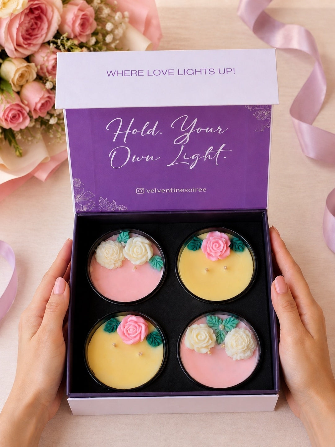 Candle gift box by Velvetine Soirée