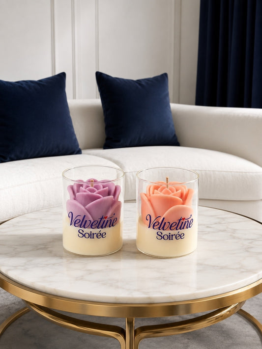Rosè 2.0 Scented Candle Gift Set of 2 | Orange & Lavender | Coconut Wax