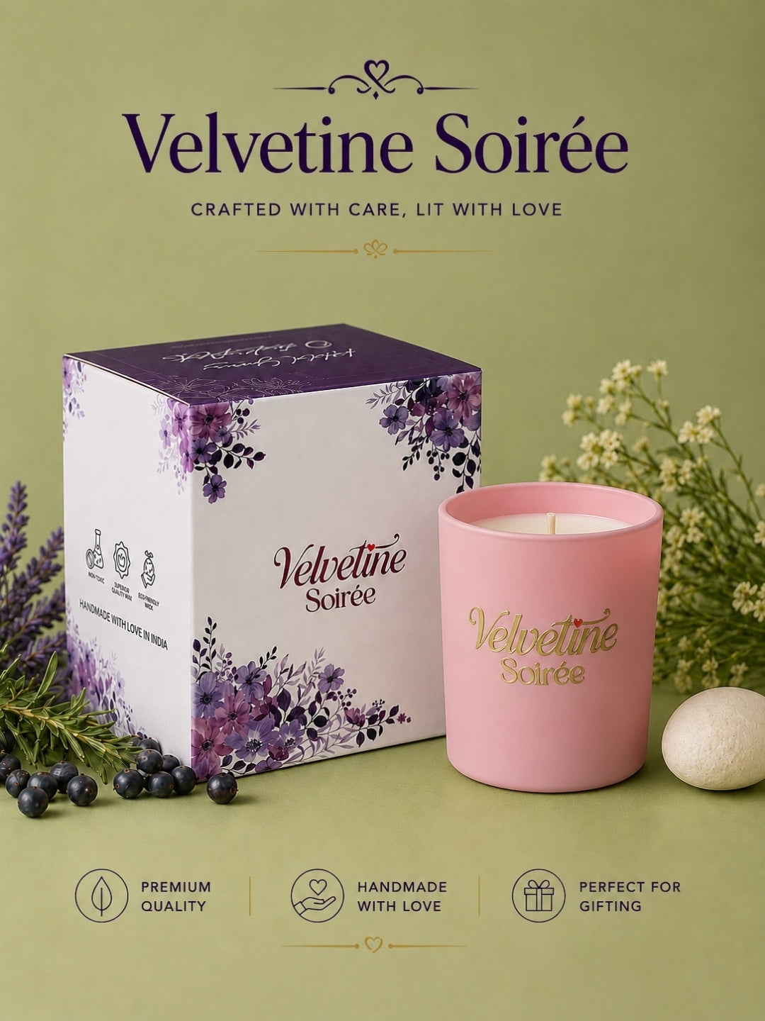 Rendez-Vous Scented Candle | Musk, Jasmine, Magnolia Scent | 150g | 30 Hour Clean Burn