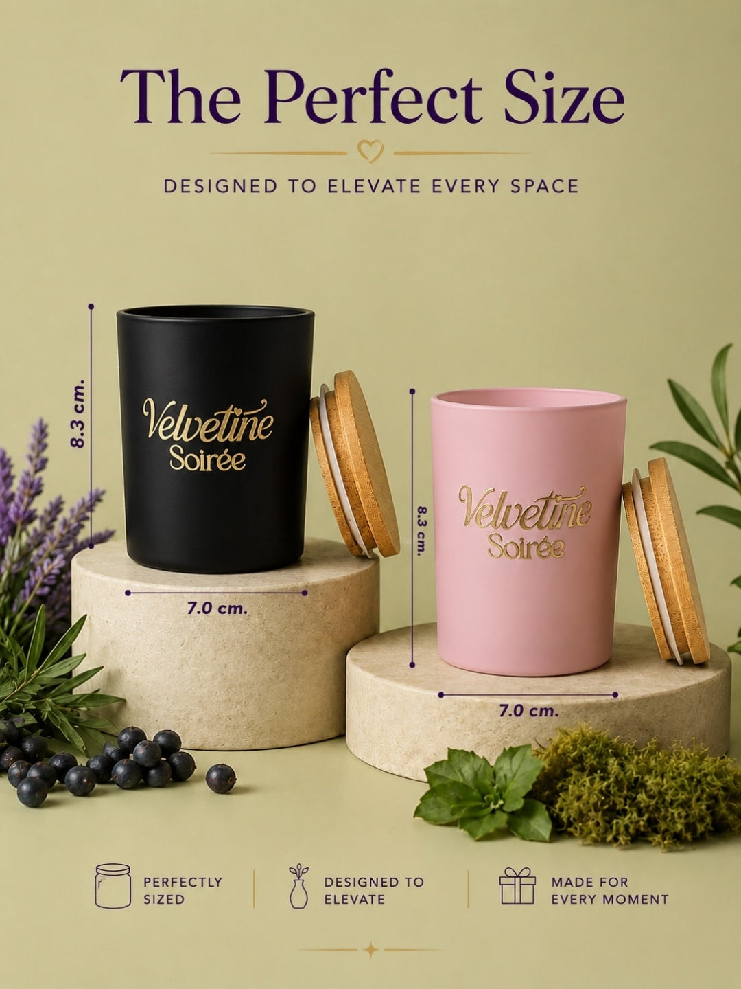 Measurement of Home Fragrance Candle Jars with luxury fragrance